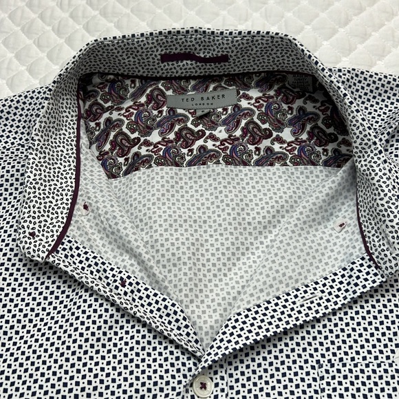 Ted Baker Shirt Sleeve Camp Shirt. Size 6 US-XL - Picture 3 of 7